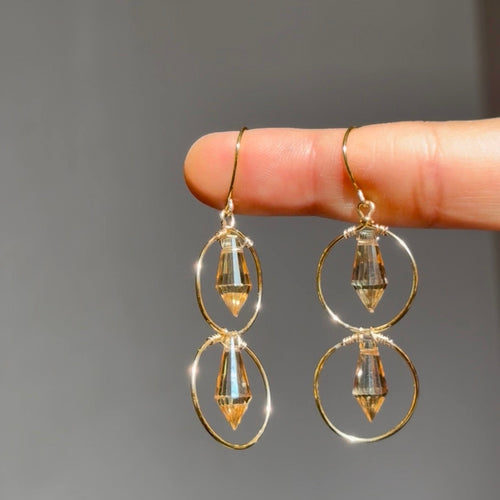 Crystal Compass Earrings