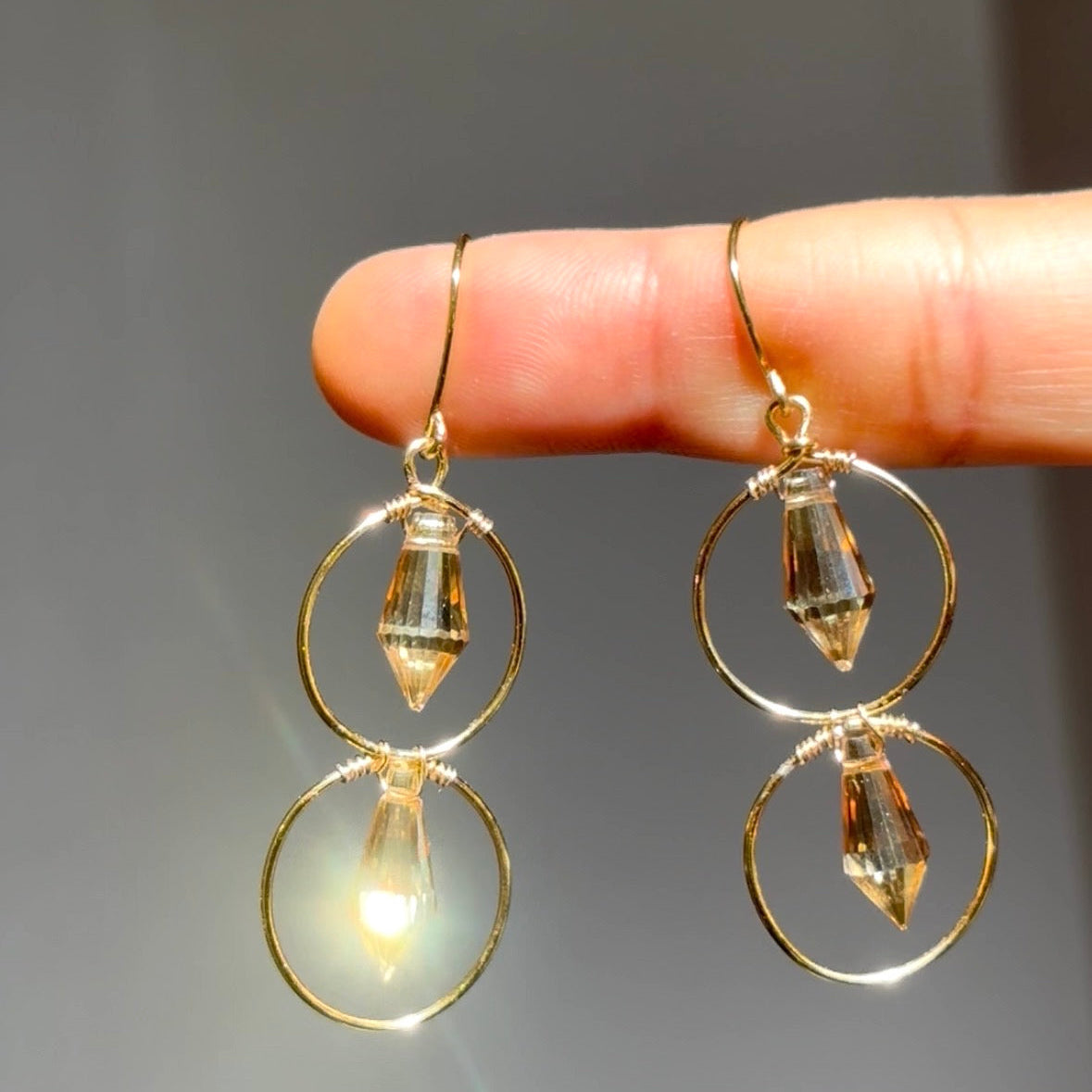 Crystal Compass Earrings